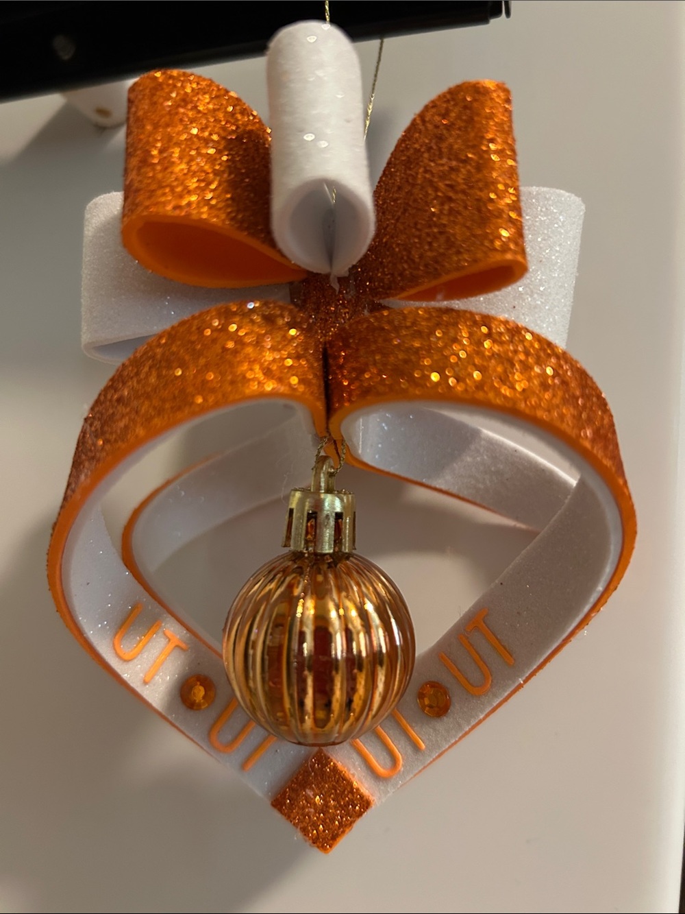 Handmade UT Vols Ornament And Orange Earrings.